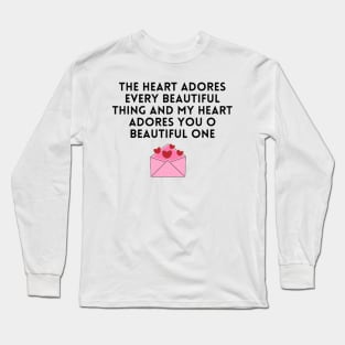 valentine quotes stickers  message  for you baby Long Sleeve T-Shirt